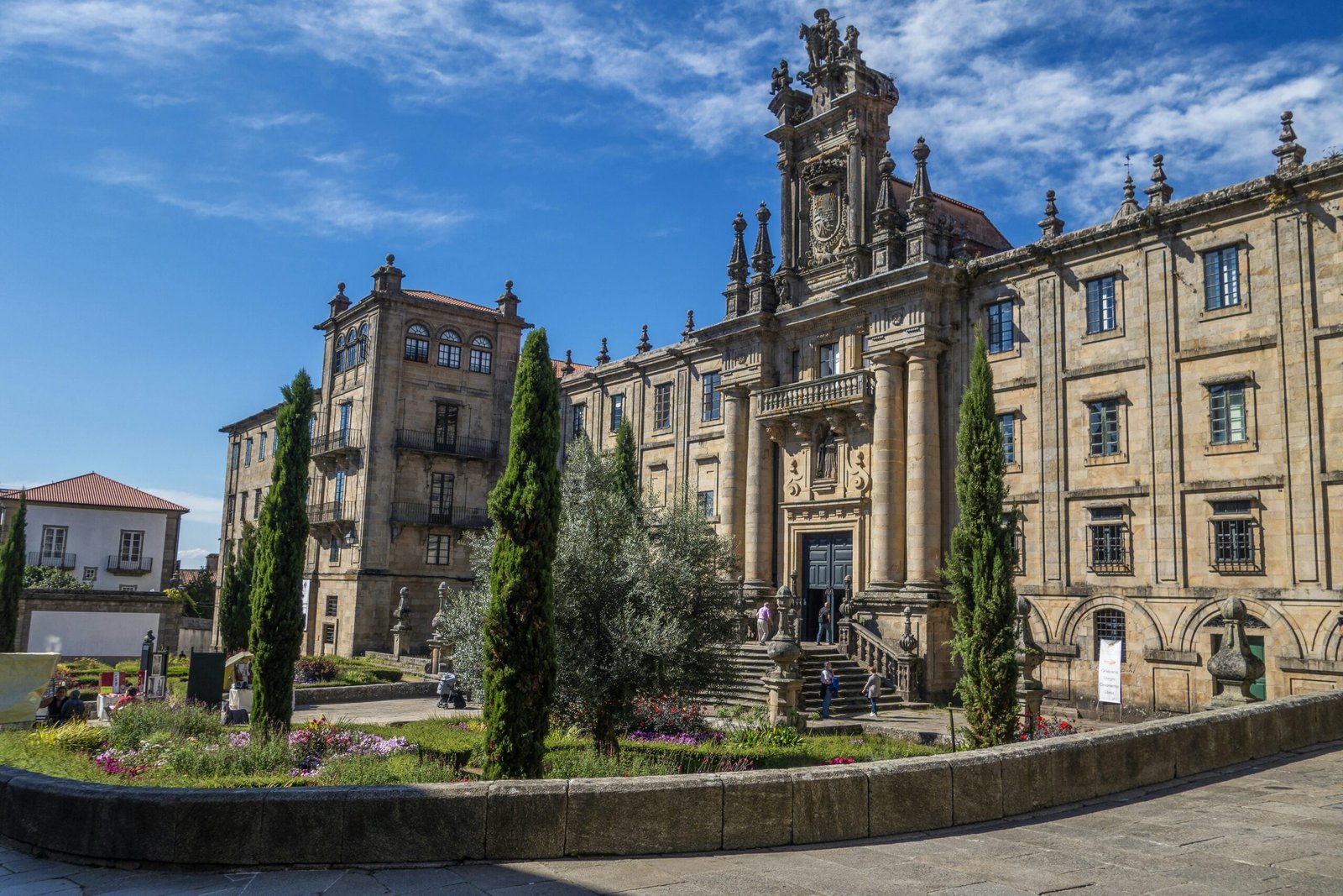 a large building with a clock tower on top of it