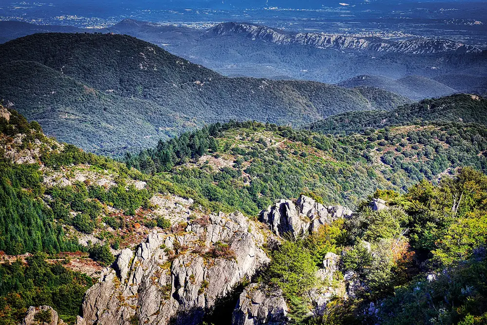 Parc national des Cévennes, France, vue sur les montatgnes