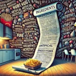 liste des ingrédients sans fin des plats préparés - Illustration