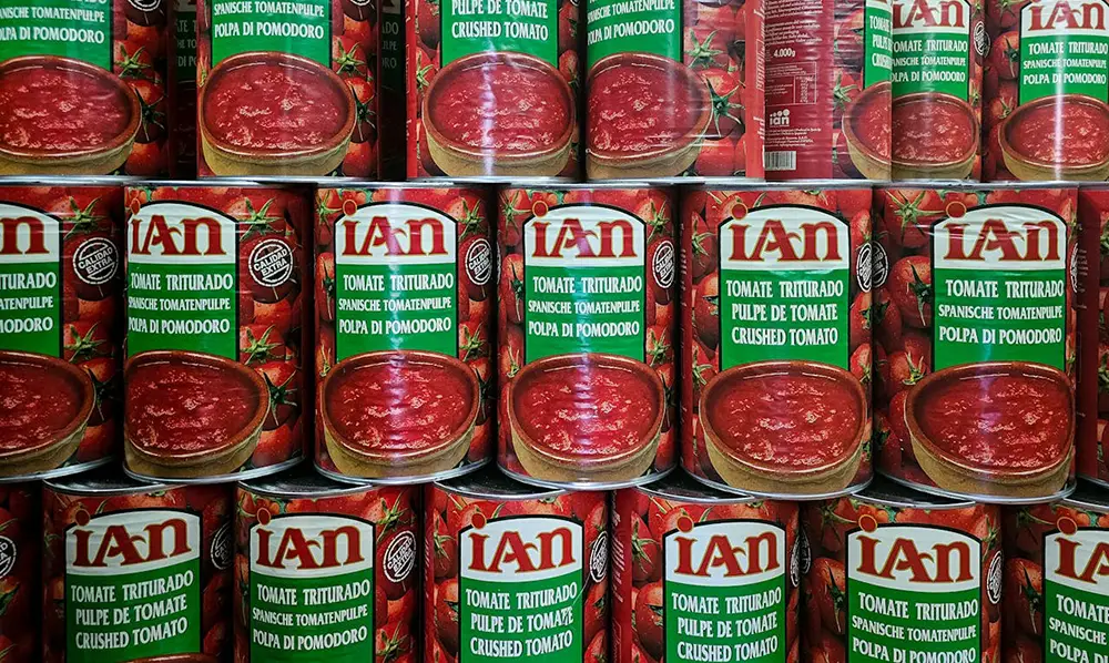 sauce tomate de supermarché en conserve