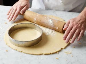Étaler la pâte et détailler le fond