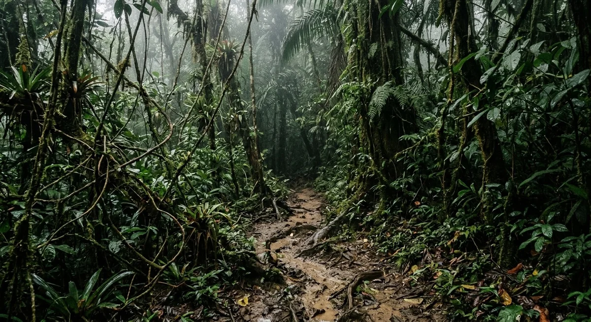 Jungle dense du bouchon du Darién entre Panama et Colombie, endroit dangereux de la planète