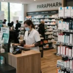 Étiquettes de prix sur un rayon de parapharmacie illustrant les prix libres en pharmacie